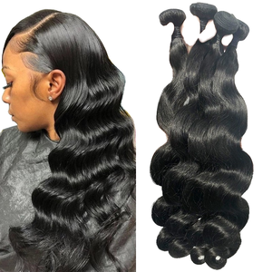 Lemoda Paquetes de Cabello Virgen Brasileño Remy 100% Sin Procesar Súper Doble Trama Tejido a Máquina Ondulado Estilo Yaki Ondulado Italiano - Product Image 1