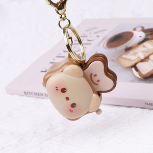 Pendentif grille-pain <span class=keywords><strong>Smiley</strong></span>, <span class=keywords><strong>mini</strong></span> chat rose mignon, créatif 3D, anti-stress, cadeau pour enfants, porte-clés sans son - Product Image 2