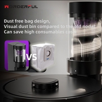 Robot aspirateur intelligent T10 sans sac 3-en-1 avec fonction serpillière, navigation LiDAR, multi-cyclone et vidage automatique pour le nettoyage domestique