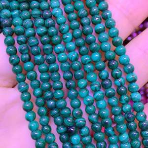 טבעי אבן חרוזים Loose חרוז מחרוזת עגול פרל חן מלכיט עבור תכשיטי ביצוע ספקי - Product Image 6