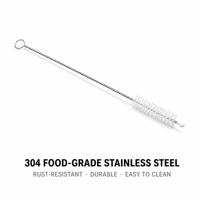 Ensemble de brosses de nettoyage pour gobelet Stanley 40 oz, brosse à bouteille avec manche en acier inoxydable 304, nettoyage en profondeur extra long de 15 pouces
