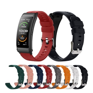 Bracelet en caoutchouc de silicone de 16mm avec boucle classique blanc doux rose gris couleurs bande à la mode pour montre Huawei <span class=keywords><strong>B6</strong></span> - Product Image 1