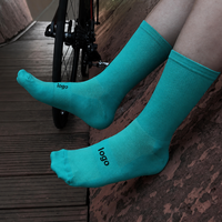 Chaussettes de cyclisme personnalisées en gros, respirantes, douces, confortables, à séchage rapide, avec soutien de la voûte plantaire et bout sans couture pour hommes et femmes