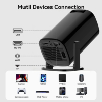 Proyector de Consola de Juegos U1 Transfronterizo, Proyector Inteligente Portátil Android 8K con WiFi para Exteriores, Uso Doméstico HD