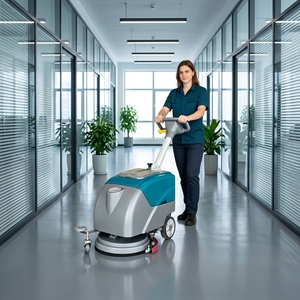 GS400 Walk-Behind Compact Floor <b>Scrubber</b> Dryer New Home Use Restaurant Features Concrete Tiled Vinyl Motor Compact Floor Scrubbe - Product Image 1