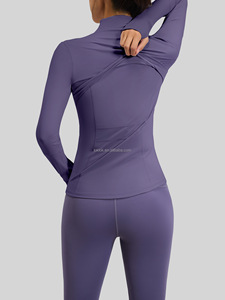 Ensemble de yoga 2 pièces pour femmes, mode automne, taille plus, uni, léger, respirant, pantalon de sport avec tissu en élasthanne/polyester - Product Image 2