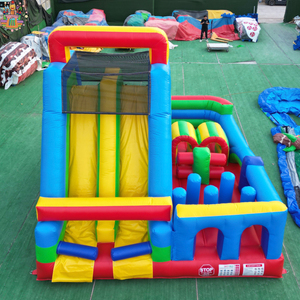 ปราสาทกระโดดเป่าลมสำหรับบ้านเป่าลมพร้อมสไลด์ขนาด5x6x4.5ม. กลางแจ้ง10คนพร้อมการรับประกัน<span class=keywords><strong>2</strong></span>ปี - Product Image 1