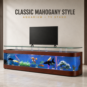 Meuble TV Aquarium de Luxe Moderne 150-650L avec Bassin en Verre Ultra Transparent et Filtration Écologique Automatique pour Salon - Product Image 4