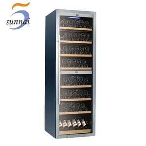 Sunnai 180 bottiglie commerciali ristorante alto grande capacità doppia zona Display vino refrigeratore frigorifero