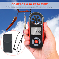 Anémomètre numérique portatif multi-flux d'air, mesure de la vitesse du vent et de la température, haute précision, protection IP65, -10C 50C 0.3-30m/s