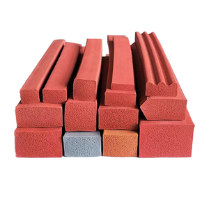 Kích thước tùy chỉnh Silicone/EPDM hồ sơ cao su ép đùn tròn/hình chữ nhật vuông phẳng dool Màu Đỏ Silicone bọt xốp cao su Dải con dấu - Product Image 5