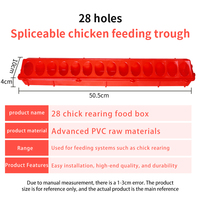 Mangeoire à oiseaux de poulet en plastique de 50cm de long bol de réservoir de pigeon pour la nourriture de pigeon et d'oiseau