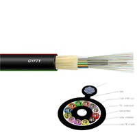 Cable de fibra óptica blindado de tubo suelto trenzado de modo único GYFTY G652D 2 4 6 8 12 24 36 48 288 núcleos para cables de comunicación
