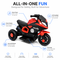 Vélo électrique à 3 roues pour enfants, siège antidérapant, tricycle sécurisé pour enfants, jouet d'intérieur et d'extérieur pour garçons et filles