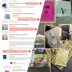 Enveloppes en polyéthylène personnalisées avec logo, écologiques, personnalisées, avec fermeture éclair, pour l'expédition, emballages, sacs de messagerie - Product Image 5