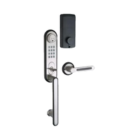 Serrure électronique intelligente en alliage de zinc bois/acier pour hôtel, serrure numérique double électrique automatique extérieure intelligente pour portail coulissant