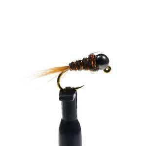 Perle de tungstène barbelée tête de gabarit nymphes naufrage rapide pêche à la truite mouches Euro <span class=keywords><strong>nymphe</strong></span> insecte artificiel leurre pour la pêche en rivière - Product Image 6
