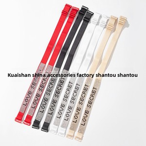 Sangles de soutien-gorge Hotfix en <span class=keywords><strong>strass</strong></span> de verre 3D transfrontalières Sangles de vêtement exposées détachables élastiques antidérapantes - Product Image 2