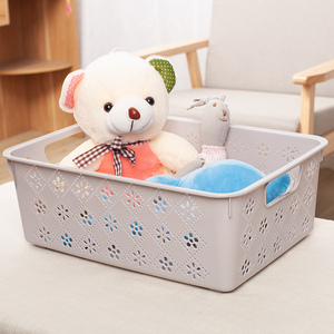 Cesta de almacenamiento Rectangular multifuncional de PP, cesta de baño apilable para ropa, otros artículos, cajas de almacenamiento de baño, contenedores - Product Image 4
