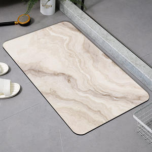 Alfombrilla de baño antideslizante de primera calidad, alfombrilla de ducha con textura de piedra de diatomita de secado rápido para Baño - Product Image 6
