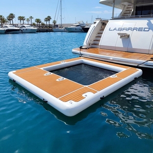 Plateforme flottante DWF personnalisée en gros avec <span class=keywords><strong>piscine</strong></span> intégrée à filet fermé pour station balnéaire – Commande en gros - Product Image 4