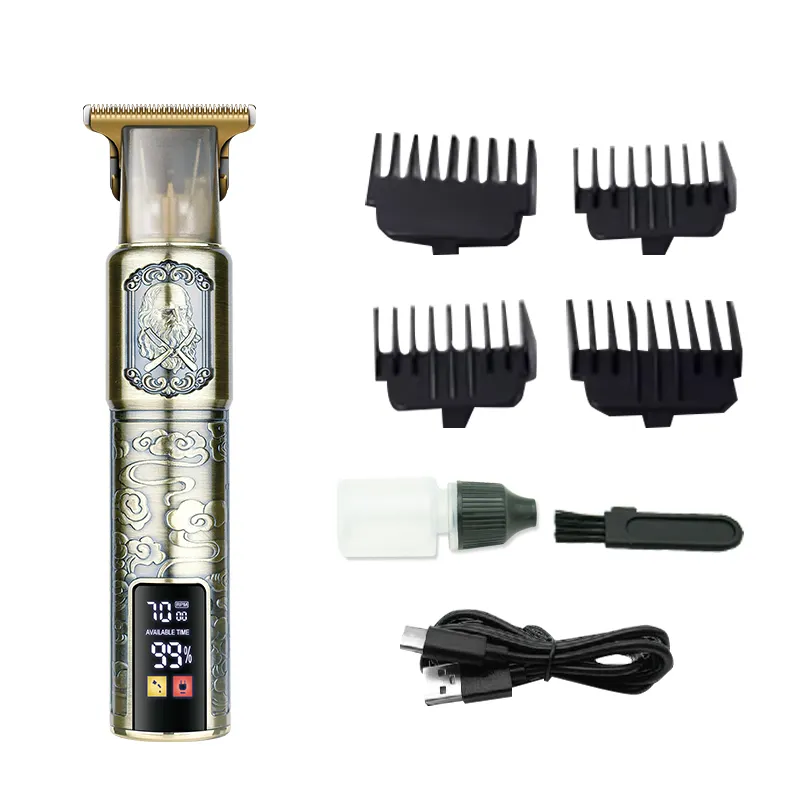 Daling DL-1320 Draadloze Baard Trimmer En Tondeuse Met Lcd Display Voor Mannen