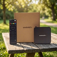 Boîtier Android TV Sumavision Android 9.0 personnalisé 2 Go + 8 Go 4K 8K WIFI5 Quad Core HDR/H265 avec télécommande vocale Bluetooth et garantie de 12 mois
