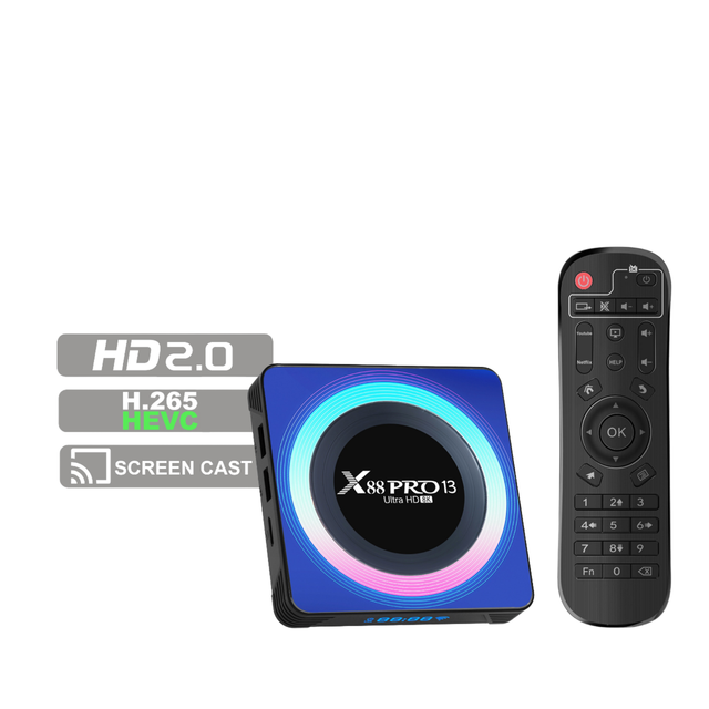 New Arrival X88 PRO 13 Smart OTT TV Box RK3528 Android 13.0 Quad Core 4K HD Set Top Box 5G WIFI 8K 2GB 16GB 64GB 4GB Options