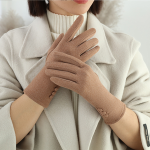 Guantes Táctiles Elegantes <span class=keywords><strong>de</strong></span> Color Sólido para Mujer, Térmicos, para Paseos por el Parque - Product Image 2