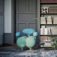 Fauteuil à bascule gonflable au design moderne, fait main, confortable, en acier, pour la maison, l'appartement, l'hôtel, la salle à manger, l'extérieur