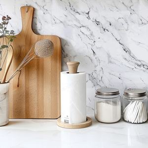 Eco-friendly biodegradabile 3 strati di carta da cucina rotolo assorbente usa e getta per uso quotidiano per uso domestico Hotel industria alimentare - Product Image 3