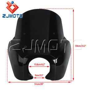 Parabrisas de Motocicleta de 12 Pulgadas con Soporte Baja LP6 para Harley Dyna Low Rider/<span class=keywords><strong>Fat</strong></span> <span class=keywords><strong>Bob</strong></span>/Street <span class=keywords><strong>Bob</strong></span> <span class=keywords><strong>2006</strong></span>-2017, Fácil Instalación - Product Image 5