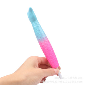 Bolígrafo Antiestrés con Forma de Cola de Sirena, Novedad de Plástico para Oficina y Escuela - Product Image 4