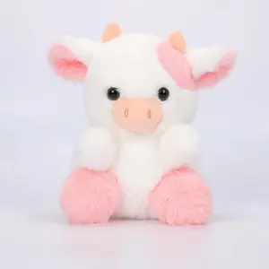 Poupée vache en peluche rose mignonne personnalisée cochon doux animal en peluche jouets en peluche cochon vache jouet pour enfants