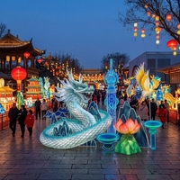 Lumières décoratives commerciales en forme de dragon de style chinois pour le Nouvel An chinois et Noël, provenant du Shaanxi