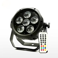 AOPU 6 pièces 18W RGBWA+UV 6-en-1 Projecteur LED PAR sans fil DMX sur batterie avec contrôle Wi-Fi pour éclairage de scène