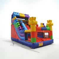 Château gonflable avec toboggan et souffleur pour enfants et adultes, usage commercial