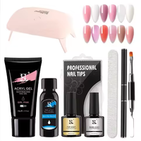 Kit d'extension d'ongles en polygel professionnel OEM personnalisé, marque privée, gel UV pour nail art, 30 ml, non toxique, certifié CE, longue durée
