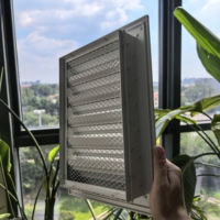 Grille d'aération murale extérieure en alliage d'aluminium résistante aux intempéries avec moustiquaire, grille d'évacuation de l'air imperméable, taille personnalisée pour système de ventilation HVAC