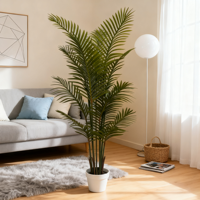 Plante Artificielle Verte : Palmier Sago, Palmier Areca, Bananier – Décoration Commerciale de Qualité Supérieure 100-200cm