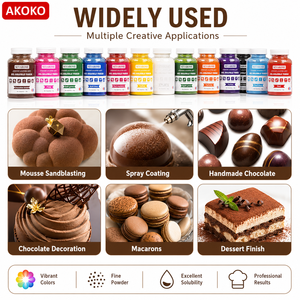 SEVAROME Pigment Gâteau Au Chocolat Mousse Spray Rouge Colorant Soluble Dans L'huile Cuisson Poudre <span class=keywords><strong>Comestible</strong></span> Matière Plastique Outils De Cuisson - Product Image 2