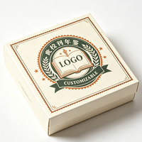 Boîte en carton sur le thème de l'annuaire scolaire rétro, logo personnalisé, carton académique vintage pour souvenir de diplômé, emballage cadeau pour réunion d'anciens étudiants