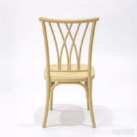 Chaise de banquet à dossier croisé en plastique empilable pour hôtel, mariage, fête et restauration - Vente en gros