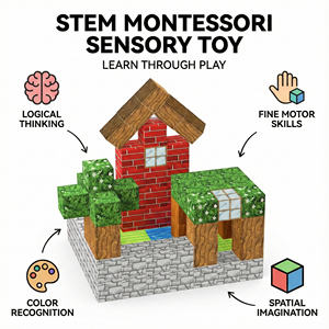 Bloques de Construcción AiJH, 93 Piezas, Bloques de Construcción Educativos Sensoriales, Juego de Bloques de Construcción para Niños, Juguetes STEM - Product Image 2