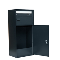 Boîte aux lettres murale résidentielle extérieure en acier inoxydable au design moderne personnalisé avec clé, en métal