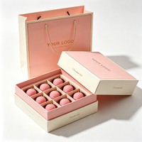 Boîte cadeau de luxe vide personnalisée pour chocolats, avec couvercle et base, et insert compartimenté pour biscuits et desserts – Vente en gros