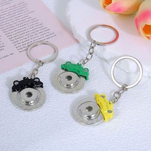 Porte-clés en métal rotatif avec pendentif disque de frein, étrier de frein et plaquettes de frein, modèle automobile, vente en gros - Product Image 2