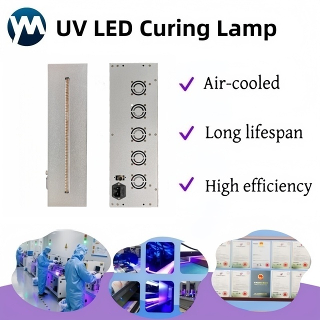 200W Portable UV LED Linear Light 365nm 395nm Air Cooled Curing Lamp for Display Bonding Optical Glue Coating