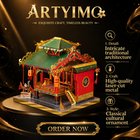 Kit de Modélisme 3D en Métal DIY Thème Chinatown – Jouet Éducatif STEM Personnalisable en Gros, Cadeau Décoratif, Vente Directe Usine, OEM, CE EN71