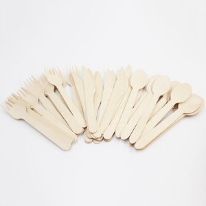 Jimao 160mm <span class=keywords><strong>en</strong></span> gros jetable couteau <span class=keywords><strong>en</strong></span> <span class=keywords><strong>bois</strong></span> fourchette cuillère écologique compostable pour la fête - Product Image 3